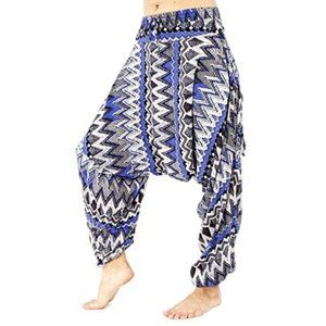 Junior Buddha Pants Savannah Harem Drop Blue Zags